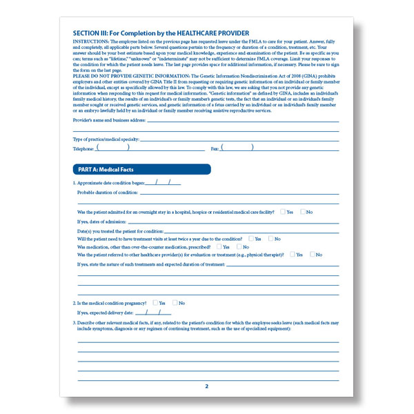 FMLA Family Member Medical Certification Form