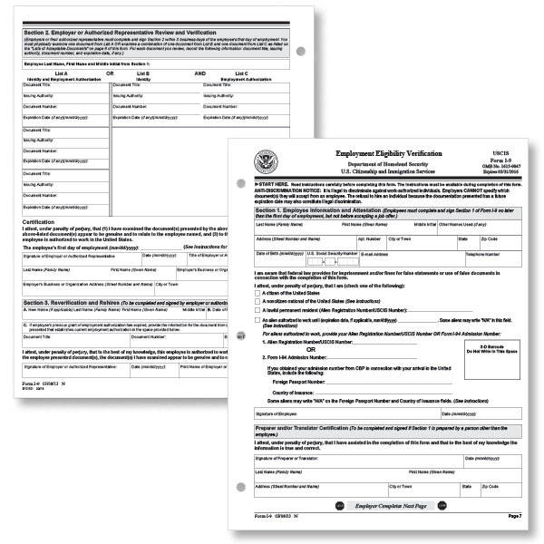 I-9 Forms - Downloadable