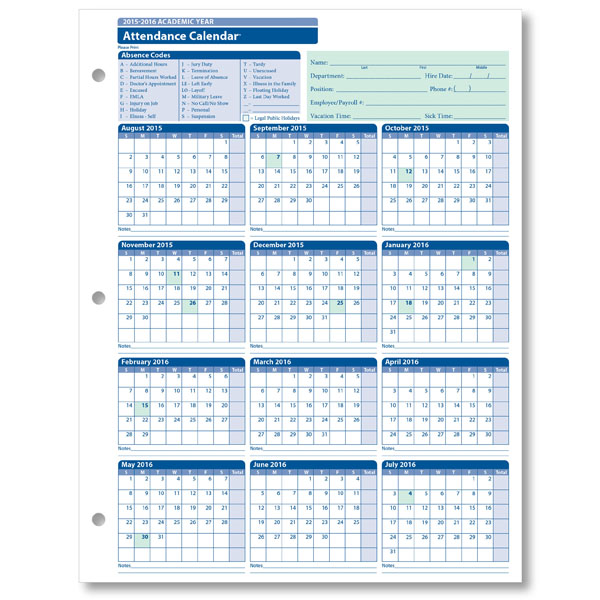 Academic: Np Academic Calendar