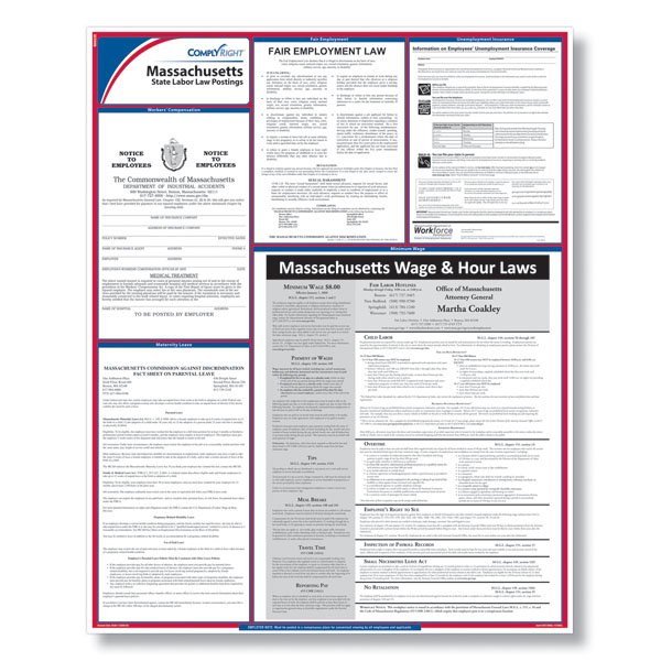 2021 Massachusetts All In One Labor Law Poster Resourceful Compliance