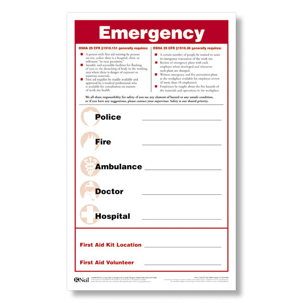 emergency numbers poster emergency posters emergency contact numbers